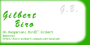 gilbert biro business card